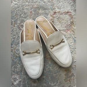 Sam edelman white leather loafers